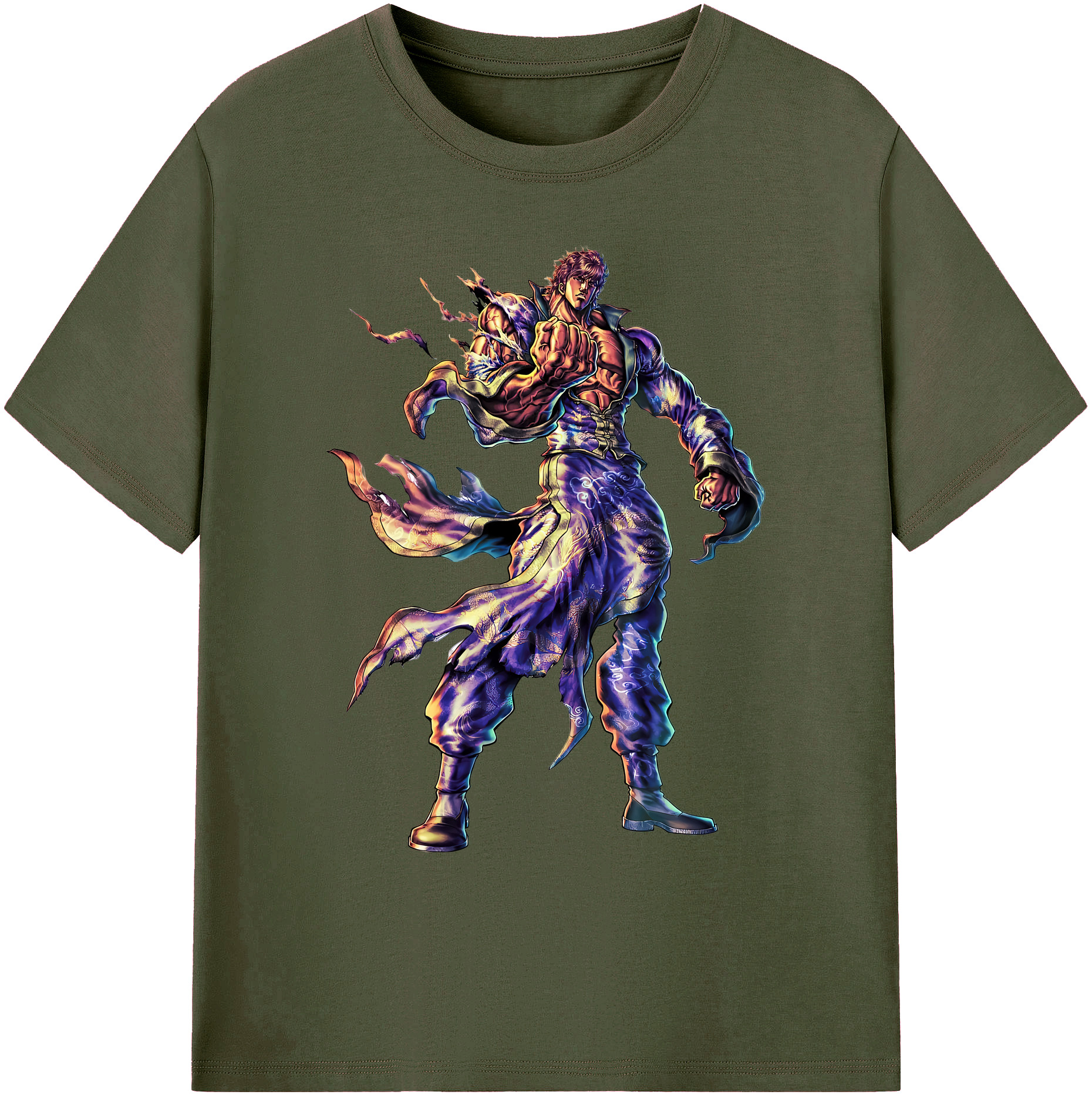 （画像用） 北斗の拳 Fist of the North Star 綿100％ メンズ半袖Tシャツ｜肌触りやわらか＆通気性